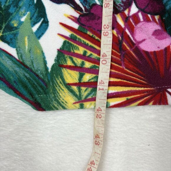 Susan Graver Soleil Brushed Knit Dress Palm Tropical Cover Up Terry Cloth Small - Picture 15 of 15